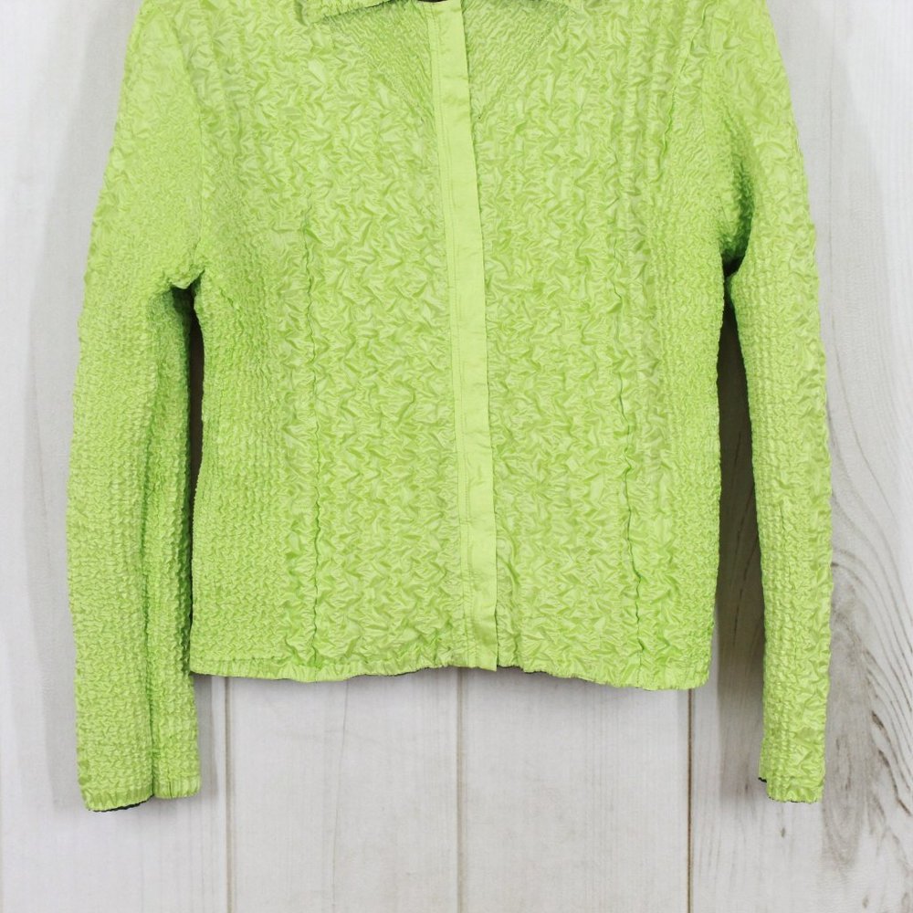 UBU Green Black Reversible Quilted Crinkle Packable Jacket Size XL - Picture 4 of 12